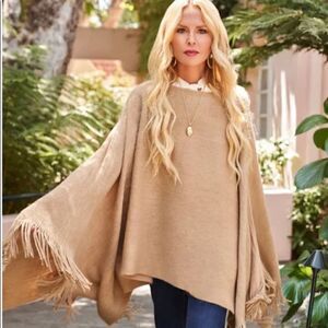 Shiraleah Tan Rowan Poncho - New